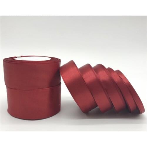 25yards/Roll (6mm-50mm) Deep red Silk Satin Ribbon Polyester Ribbon Bow Craft Decor Wedding Christmas Party Decoration