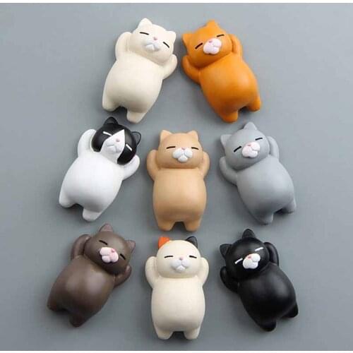 1PC refrigerator Fat cat Funny Cartoon Animals Cat Fridge Magnetic Sticker Refrigerator Holder Gift Home Decor cute Kid gift