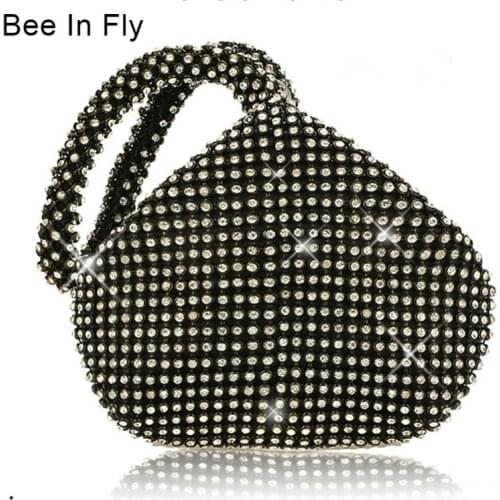 Small Fashion Womens Wallet Designer Bag Bridal Crystal Wedding Womens Evening Bag Mini Minaudiere Box For Femal