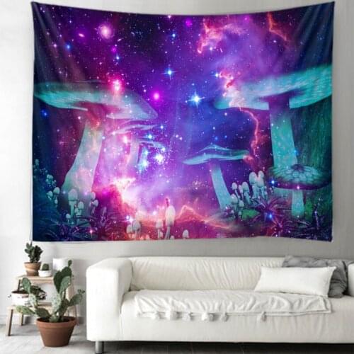 Mushroom tapestry wall hanging psychedelic Boho decoration digital printing wall cloth tapestry hippie wall hangings carpet