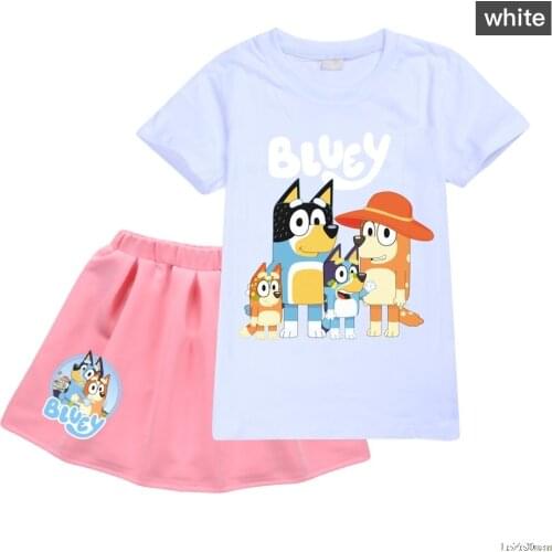 Bingo bluey Print Clothes Boys Girls Funny T-shirts Costume Children summer Clothing Kids Tees Baby Tshirts