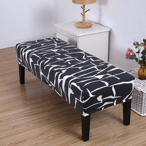 Rectangular Stool Cover Modern Stretch Seat Covers Piano Chair Cover Bedroom Non-slip Folding Storage Stool Furniture Protector