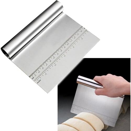 Stainless Steel Dough Cutter Smooth Cake Cream Spatula Scraper Baking Pastry Tools Kitchen Butter Knife Cake Decoration Tools
