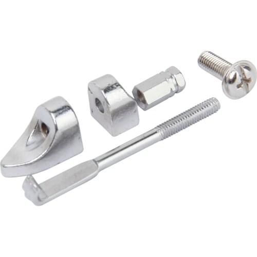 Silver Metal Banjo Bracket L Shape Flat Hook & Nut SET For Banjo Luthier