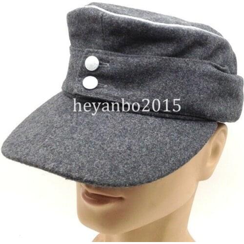 Ww2 WWII German Wh Em Officer M43 Panzer Wool Field Cap Grey Reproduction Military Store