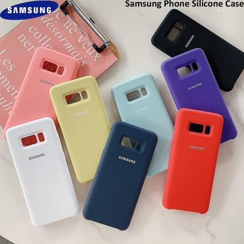Samsung S8/S9/S10 Plus Silicone Case Liquid Phone Protect Back Cover For Galaxy S10e S10 Lite Soft Smooth Housing Skin With Logo