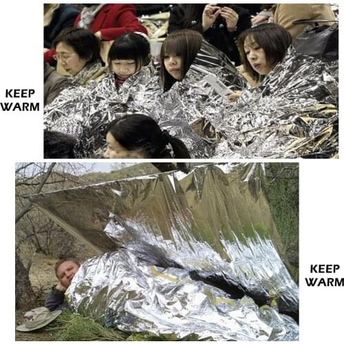 Outdoor Kids Rescue Emergency Blanket Survive Thermal Mylar Lifesaving First Aid Kit Dry Keep Foil Bushcraft Stove Knob Covers
