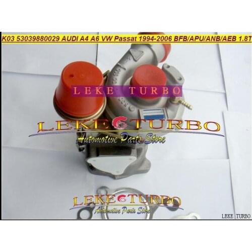 Free Ship K03 53039700029 53039880029 53039880005 53039880025 Turbo Turbocharger For AUDI A4 A6 1.8T Passat B5 BFB AWT AEB 1.8L