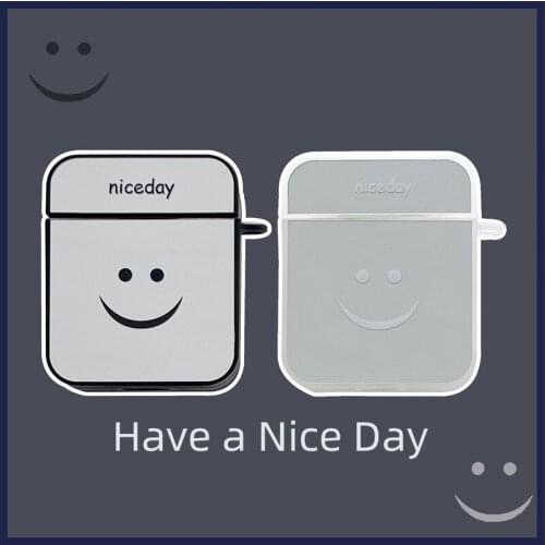 Nice Day Mirror Case for Airpods 1 2 3 Accessories Bluetooth Earphone Case for Airpods Pro Protective Cover Case