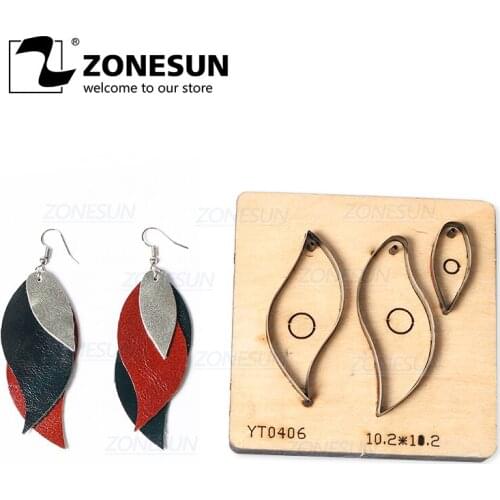 ZONESUN T9 DIY Custom Cutter Leather Die Cutters Leather Cut Out Earring For Steel Rule Die Hand-Made Leather Knife Mold