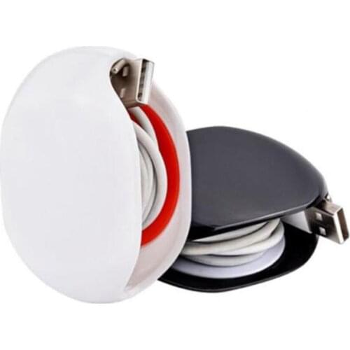 1pc Automatic-cordless Tangles Portable Manager Headphones Lines Power Cord Storage Bag Durable Flexible Lightweight Storage Box