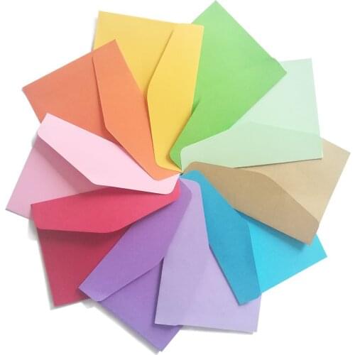 10 Pieces/Lot) 11*8cm Color Envelope Membership Card Storage Blank Mini Envelopes
