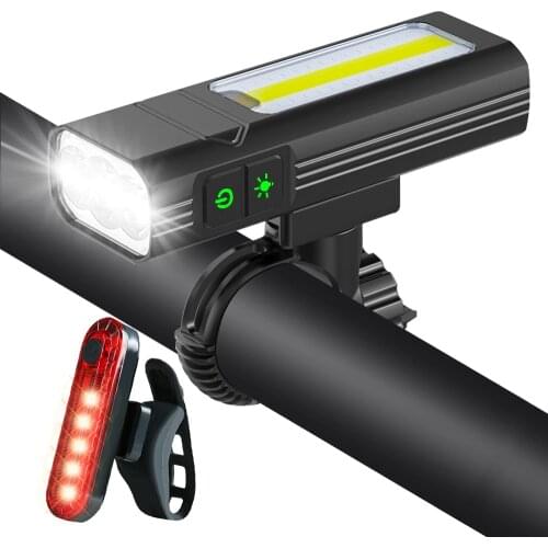 3000 Lumens Bicycle Lights EBUYFIRE USB Rechargeable 5200mAh as Power Bank LED Bike Light Set Cycling MTB Headlight Rear Lamp