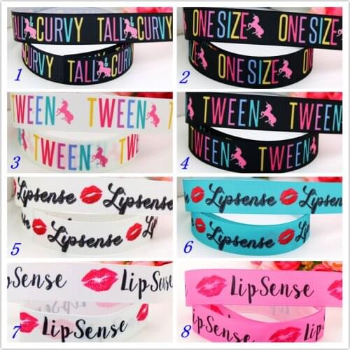 7/8'' Free shipping lip kiss printed grosgrain ribbon hairbow headwear party decoration diy wholesale 22mm D496