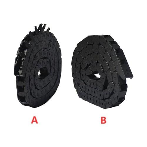 Bridge type plastic 10mmx10mm drag chain with end connectors L 1000mm engraving machine cable for CNC router