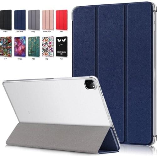 Funda For iPad Pro 12 9 2021 Case Clear Hard PC Leather Magnetic Smart Cover For iPad Pro 2021 2020 2018 12.9 inch Case Tablet