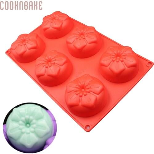 COOKNBAKE handmade soap Silicone Mold Cake Chocolate Jelly Pudding mould Flower Shape