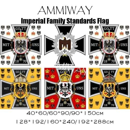 AMMIWAY Germany Imperial Family Standards Flag Eagle-A German Emperor Deutsches Kaiserreich Crown Prince of Prussia Army Flags