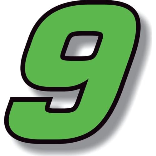 Fuzhen Boutique Decals Exterior Accessories Personalized Car Stickers Green Number with Black Border Number Vinyl Decal