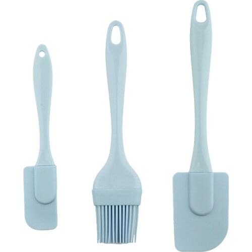Hot sale 3pcs / set Silicone Cream Scooper DIY Bread Cake Butter Mixer With Scoop Oil Brush For Kitchen Baking Tool