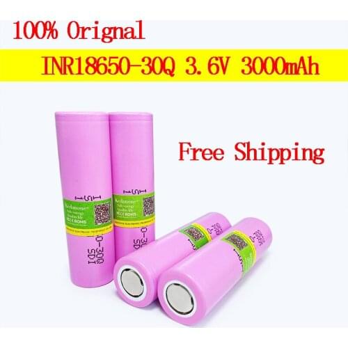 100% Orignal For New INR18650 30Q 18650 3000mAh lithium Rechargeable battery For High discharge Batteries