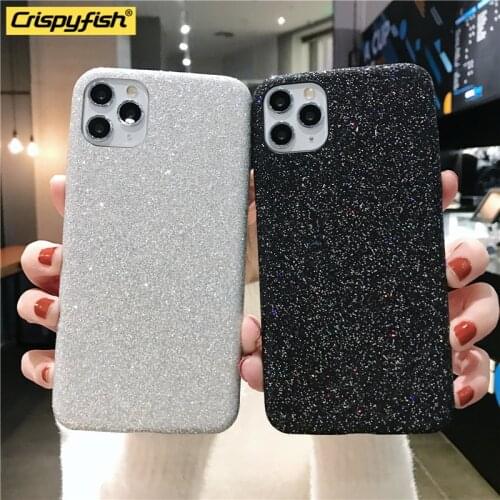 Fashion Glitter Powder Soft Silicone Case For iPhone 12 7 8 Plus X XR XS MAX 11 Pro Max Anti-knock Bumper Matte Back Cover Coque