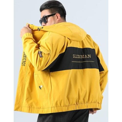 Autumn Jackets Men 2021 Black Hooded Windbreaker Coat Plus Size Big 5XL 6XL 7XL 8XL 9XL Loose Casual Male Hat Bomber Outerwear