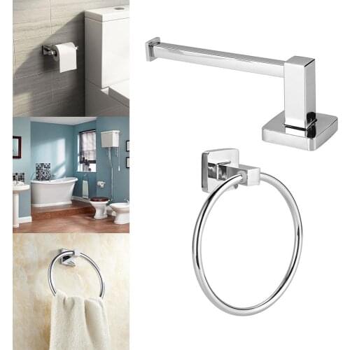Towel Ring and Toilet Paper Holder Set Bathroom Hardware Set for Bathroom Towel Rack Towel Hanger Wall Mounted