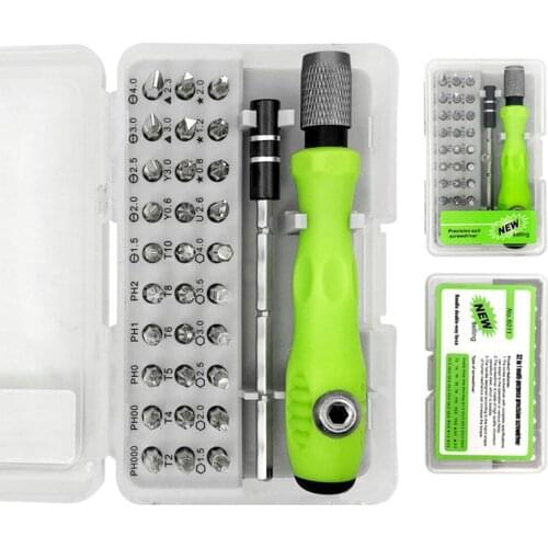 32 in 1 Screwdriver Set Screw Driver Bit Multi-function Precision Household Phone Computer Laptop Repair Device Hand Tools