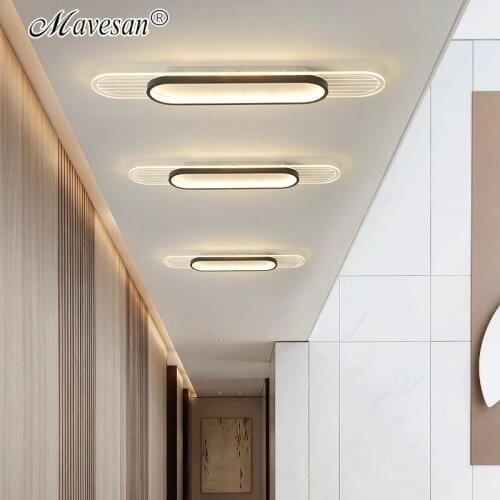 Nordic Simple LED Ceiling Lights For Aisle Bedroom Balcony Entrance Straiway Kitchen Indoor Lighting Lamps AC90-260V Fixtures