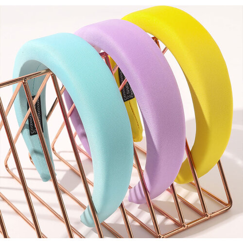 Women Thick Velvet Head Hoop Multi Colors Padded Headbands Wide Elastic Hair Hoops Sponge Hairband Fashion Hair Accessories