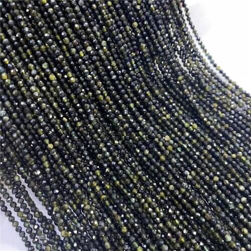 Wholesale Natural Green Tourmalines Beads Accessories Faceted 3mm Small Tiny New DIY Beads For Jewelry Making Bracelet Necklace