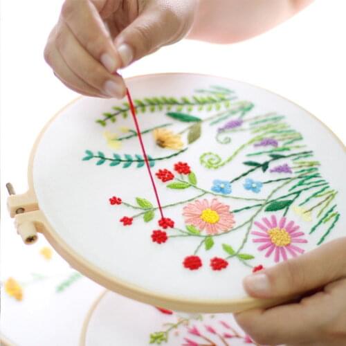 Original European embroidery new flower DIY material package ornaments ornaments hanging picture decoration line embroidery kit