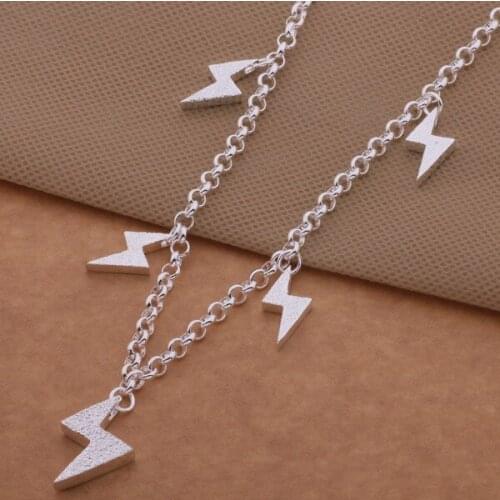 925 sterling silver Necklace, 925 silver fashion jewelry Five lightning necklace /czhalqoa bmvakeca AN526