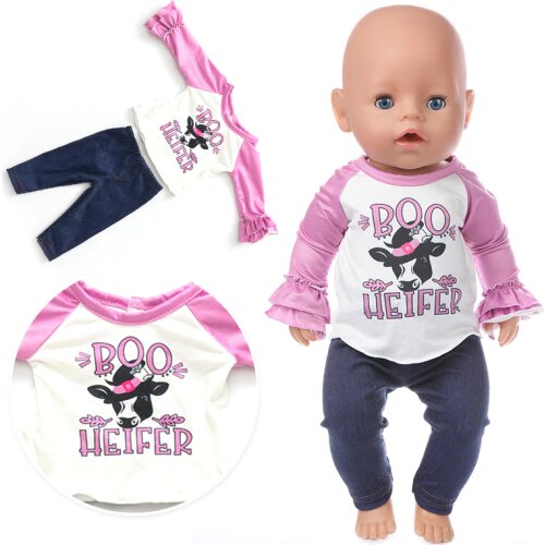 Leisure Clothes Fit For born baby 43cm Doll Clothes Doll Accessories For 17inch Baby Doll