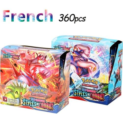The Latest 360 French Version of Pokemon Card STYLES DE COMBAT Booster Solitaire Game Childrens Toy Birthday Gift