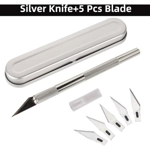 Colorful Engraving Non-Slip Metal Scalpel Knife Kit Craft Knives Blades for Scalpel Stationery PCB Repair DIY Hand Tools