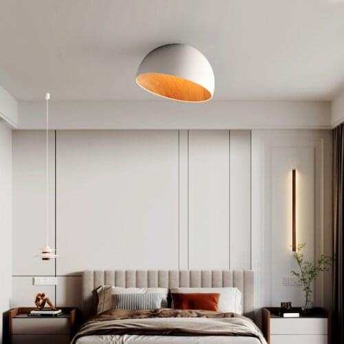 Modern Bedroom LED Ceiling Lamp Nordic Brief Designer Ceiling Light For Office/Study Room/Hotel Luster Lampra black/white