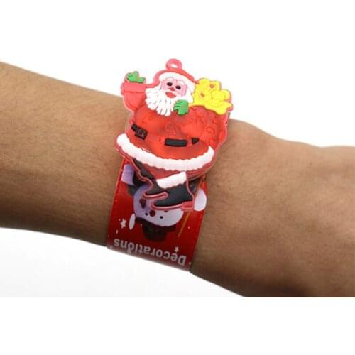 Led Christmas Bangle Watch Boys Girls Flash Wrist Band Light Glow Bracelets for Santa Claus Christmas Glowing Party Supplies