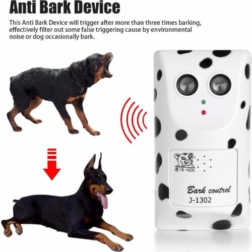 Pet Dog Repeller Anti Barking Stop Bark Training Device Trainer LED Ultrasonic 3 In 1 Anti Barking Device Without Battery