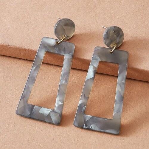 YADA Vintage Geometric Square Earring Punk Crystal Statement Large Earring For Women Trend Fashion Jewelry Earrings ER210021