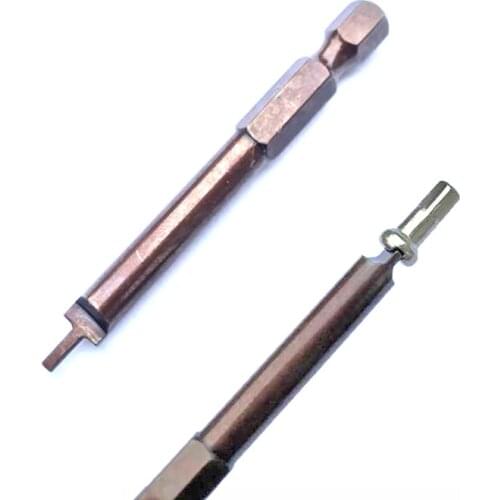 Internal nipple wrench slotted end for conventional nipple 6.3mm Electric Bits bicycle repair tool wheel spoke tool