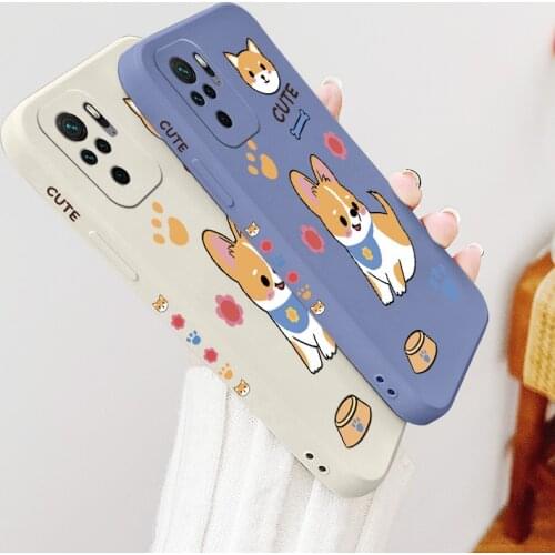 Pet Lens Protection Case For Xiaomi Redmi Note 10 9 8 7 Soft Liquid Silicone Phone Cover For Redmi9 9A 9T K40 K30 K20 Pro Case