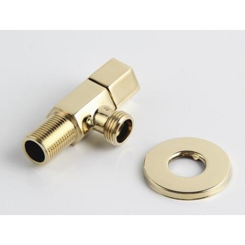 1/2" Gold angle valve Brass Toilet Triangle Valve General Bathroom Valve Water Stop Valve Toilet Angle Valve