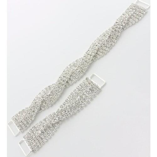 90mm/170mm Hot Selling Two Size Rhinestone Connectors Bikini For Swimming Wear Shoe Cowboy Belt Buckle Invitation 10pcs Pack