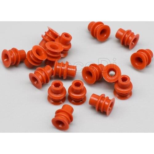 100/500/1000 Pcs 2.2mm Car Connector Red Rubber Seal Ring Seal Coil Wire Harness Rubber Plug For Waterproof Connector Plug