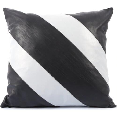 100% real leather comfortable and soft square pillow hotel home living room bedroom sofa car seat decorative ornament pillow