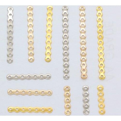 100p 5Hole 7Hole 10Hole 13Hole Connectors Separation Metal Beads Spacer Bars accessories for Beadwork Jewelry Making materials