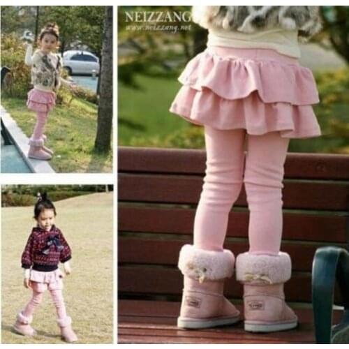 2020 Fashion High Quality Girls Cotton Warm Winter Pants Culottes Tutu Skirt Ruffled Cotton Leggings Trouser Girls Clothing New