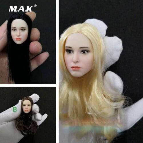 3 color 1:6 Scale Female woman head sculpt 1:6 Natalie Portman head for pale skin color seamless body Figure